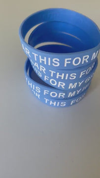 Light blue I wear this for my loved one silicone wristband for prostate cancer awareness. Chemo gift, emotional support jewelry