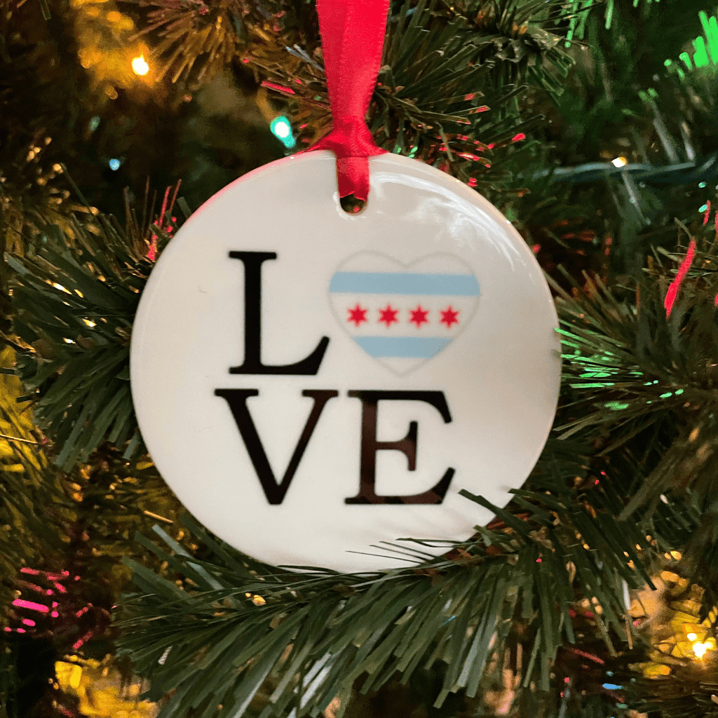 Chicago Love Christmas Ornament - Dream Maker Pins