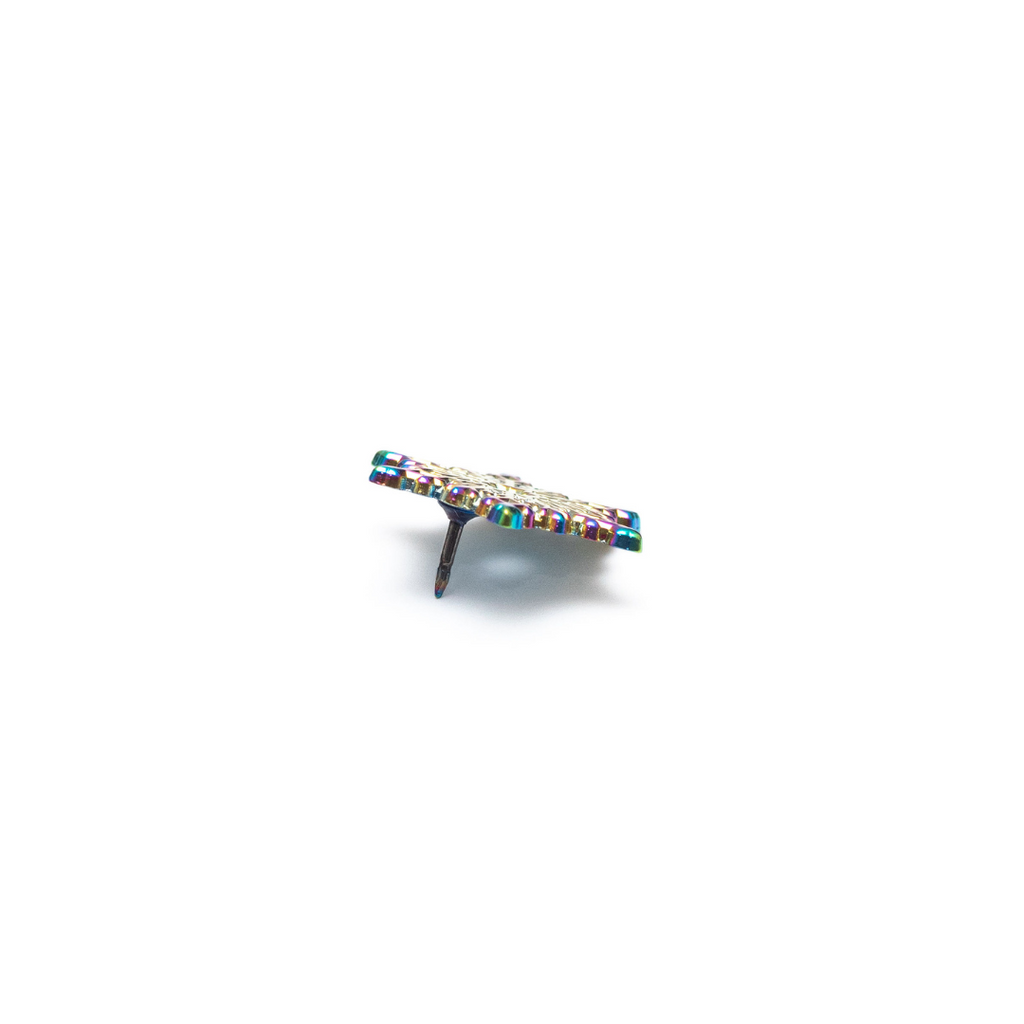 Rainbow Metal Snowflake Enamel Pin - Dream Maker Pins