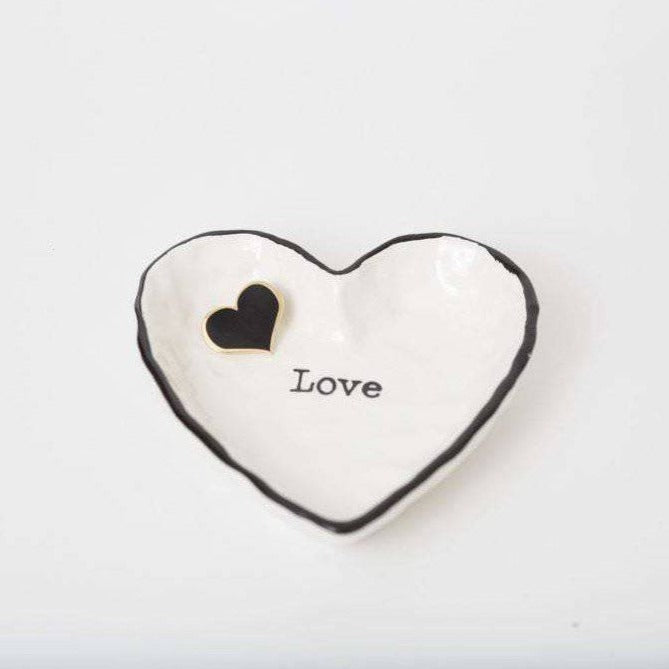 White Heart with Glitter Enamel Pins - Dream Maker Pins