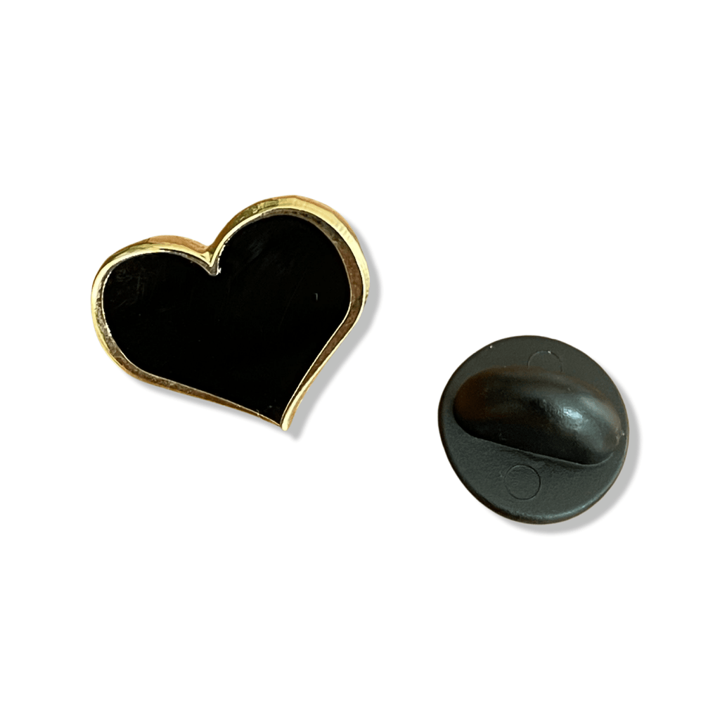 Black Heart Enamel Pin - 3/4 inch - Dream Maker Pins