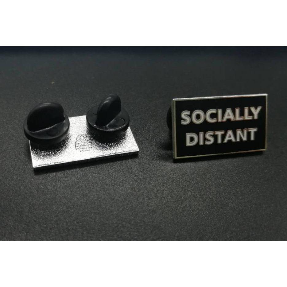 Black Socially Distant Enamel Pin - Dream Maker Pins