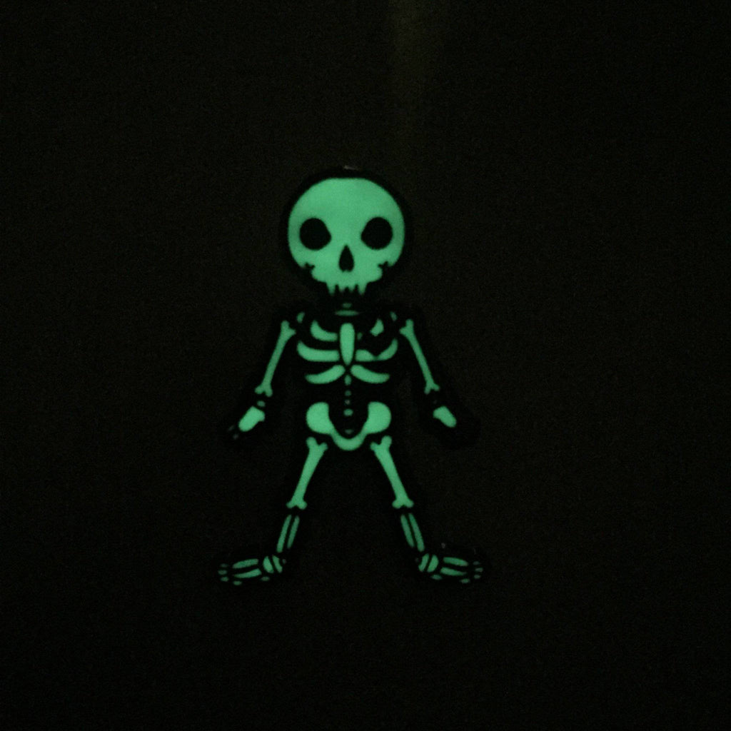 Glow in the Dark Skeleton Enamel Pin - Dream Maker Pins