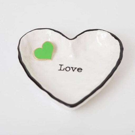 Green Heart Enamel Pin - Dream Maker Pins