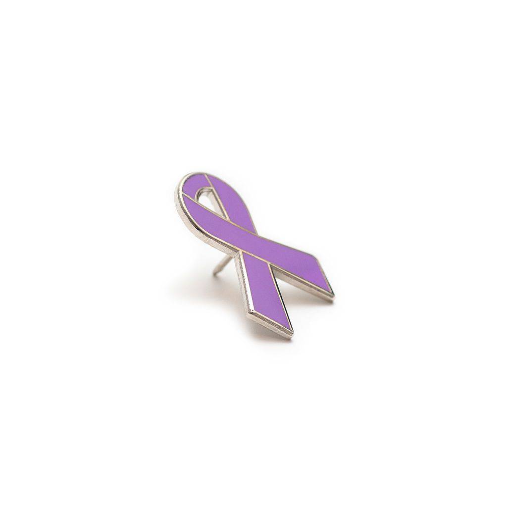 Lavender Awareness Ribbon Enamel Pin - Dream Maker Pins