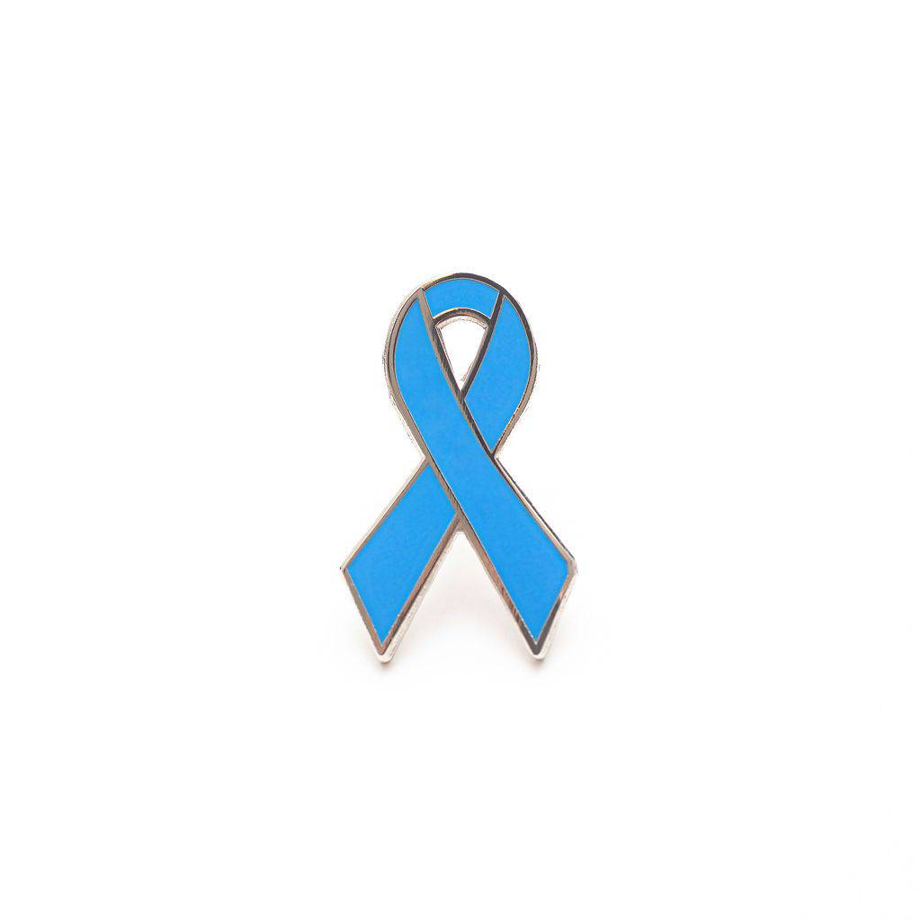 Light Blue Awareness Ribbon Enamel Pin - Dream Maker Pins