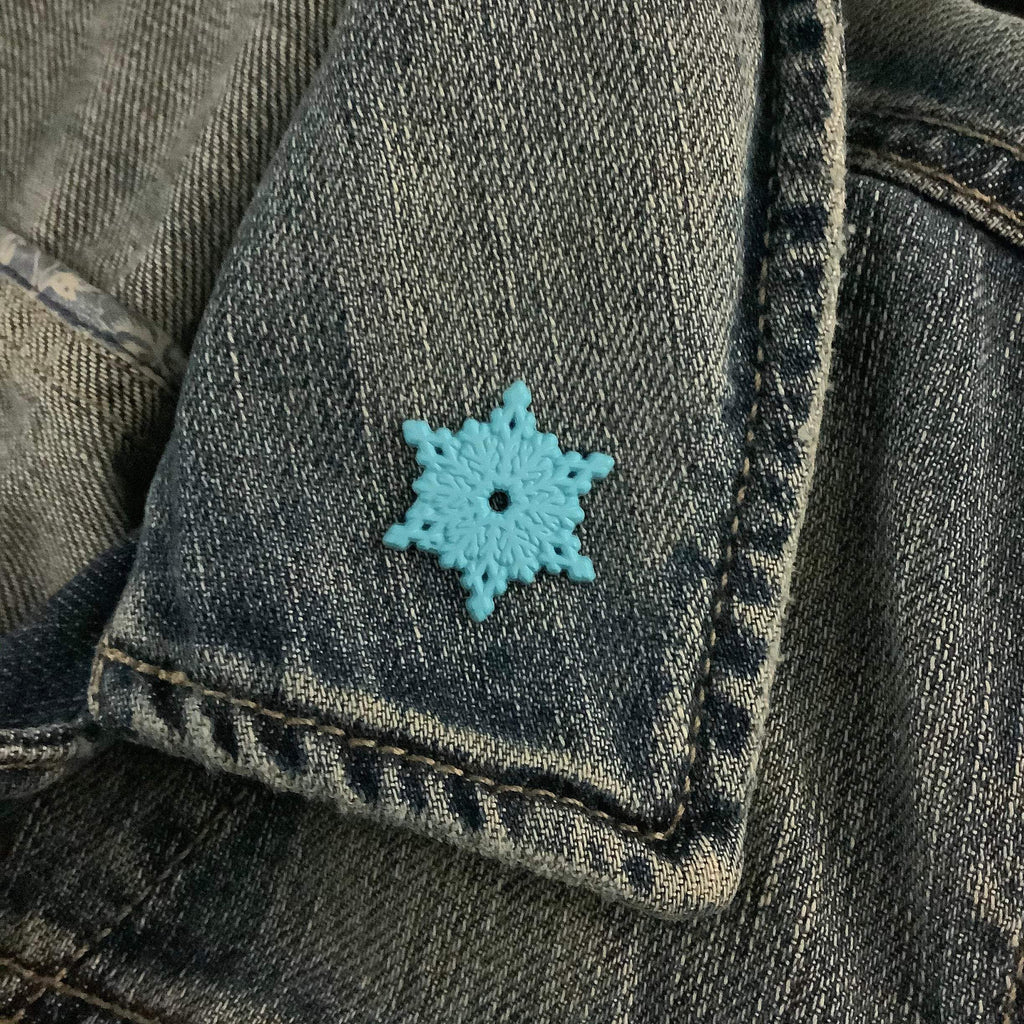 Light Blue Snowflake Enamel Pin - Dream Maker Pins