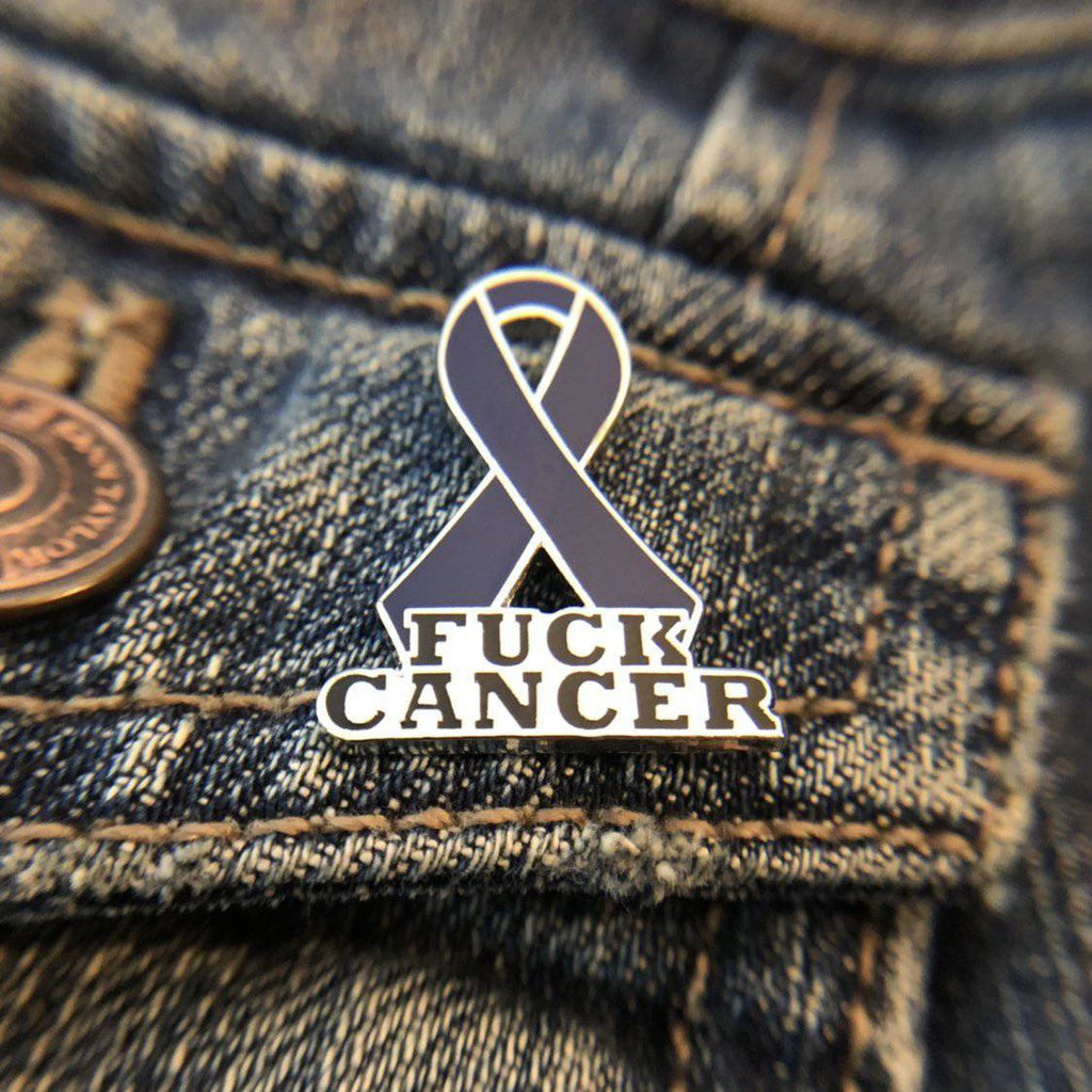 Navy Fuck Cancer Ribbon Pin - Dream Maker Pins