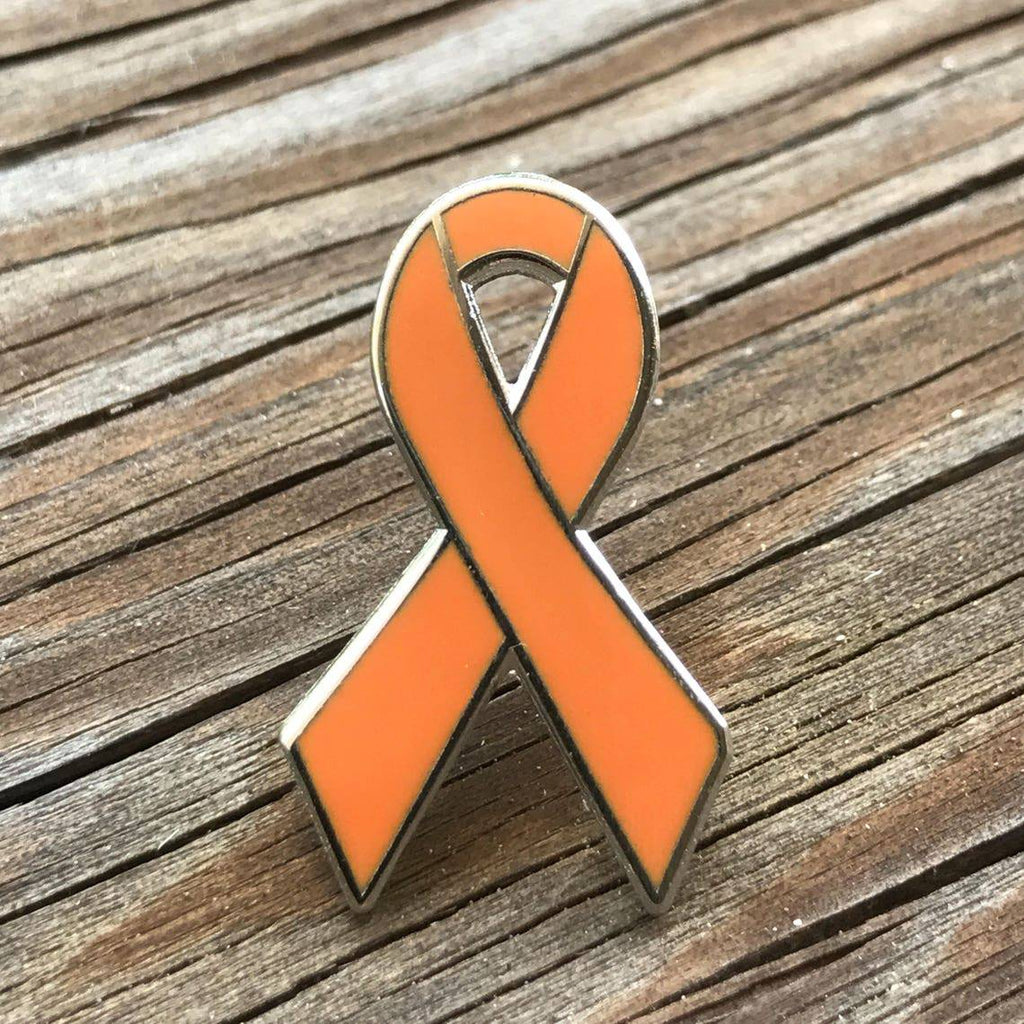 Orange Awareness Ribbon Enamel Pin - Dream Maker Pins