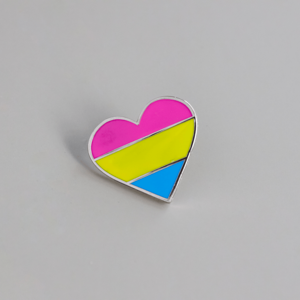 Pansexual Flag Heart Enamel Pin - Dream Maker Pins