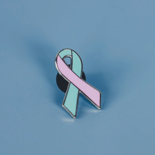 Pink and Baby Blue Awareness Ribbon Enamel Pin Representing Infertilit –  Dream Maker Pins