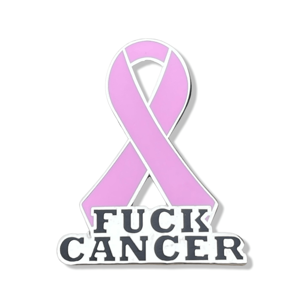 Pink Fuck Cancer Awareness Ribbon Pin - Dream Maker Pins