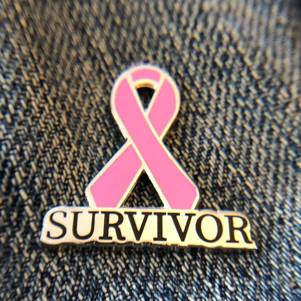 Pink Survivor Awareness Ribbon Pin - Dream Maker Pins