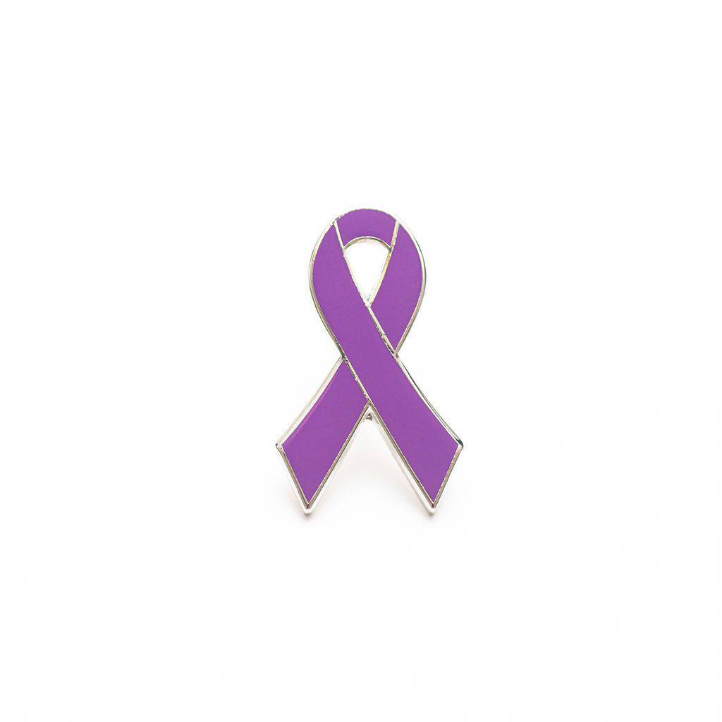 Purple Awareness Ribbon Enamel Pin - Dream Maker Pins