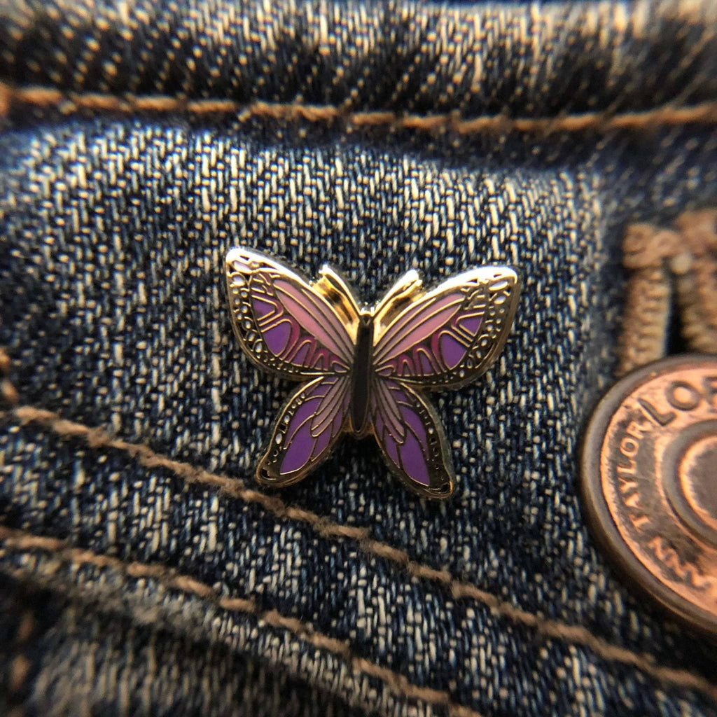 Purple Butterfly Enamel Pin - Dream Maker Pins