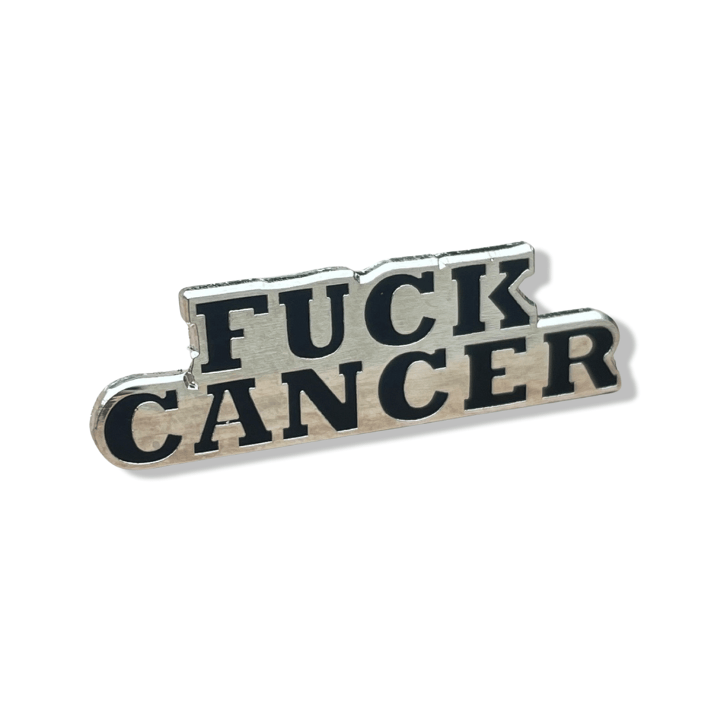 Silver Fuck Cancer Enamel Pin - Dream Maker Pins