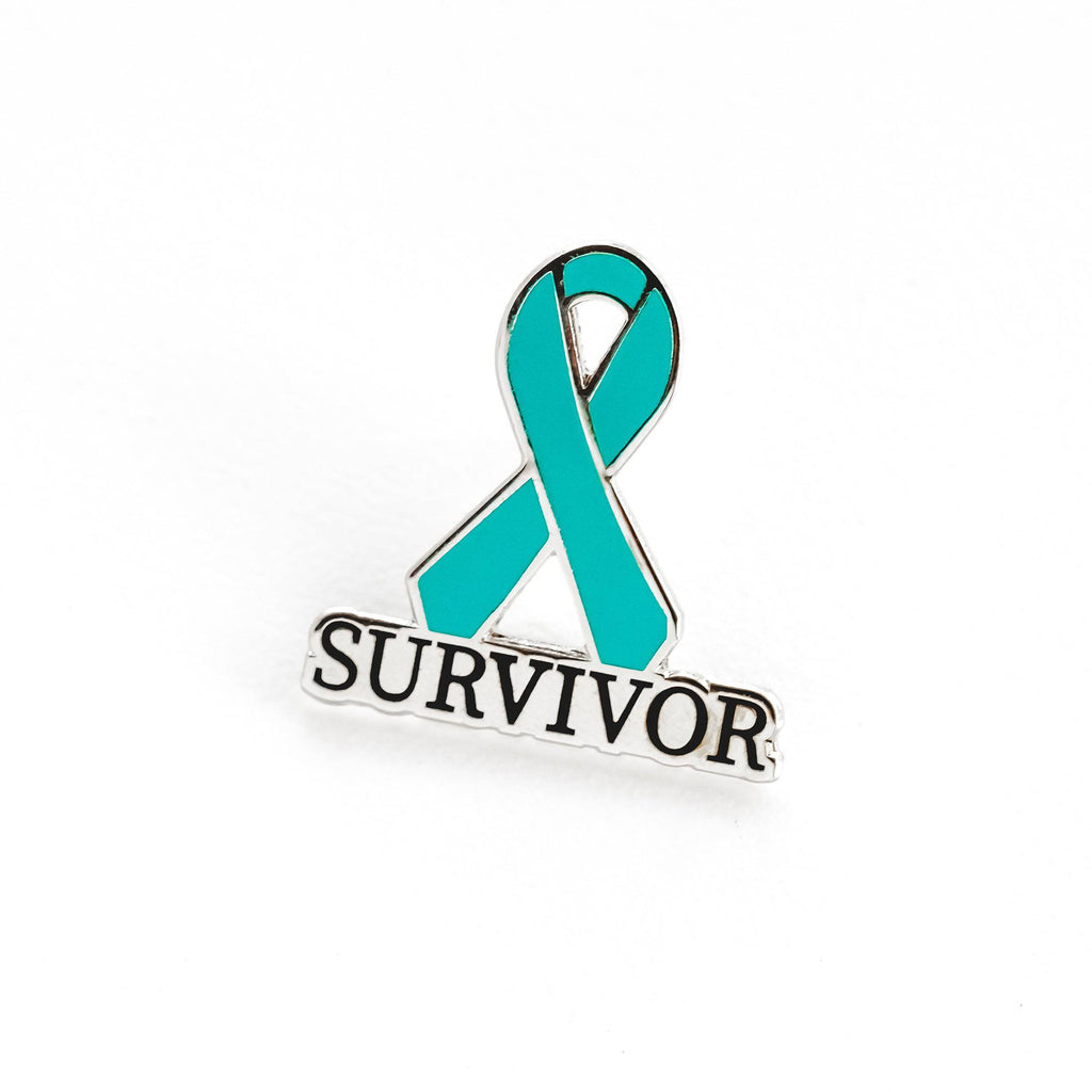 Teal Survivor Awareness Ribbon Pin - Dream Maker Pins