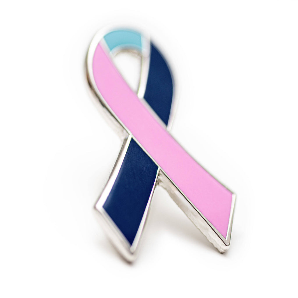 Thyroid Cancer Awareness Ribbon Enamel Pin V1 - Dream Maker Pins