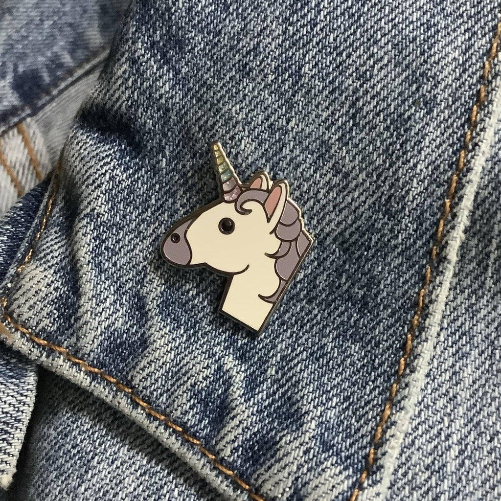 Unicorn Enamel Pin with Glitter Horn - Dream Maker Pins