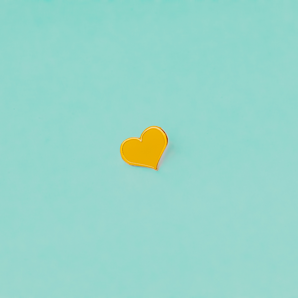 Yellow Heart Enamel Pin - Dream Maker Pins