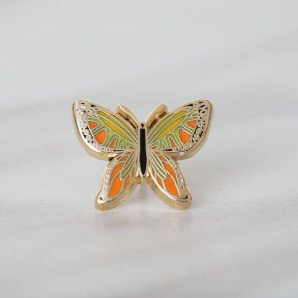 Monarch Orange Butterfly Enamel Pin - Dream Maker Pins