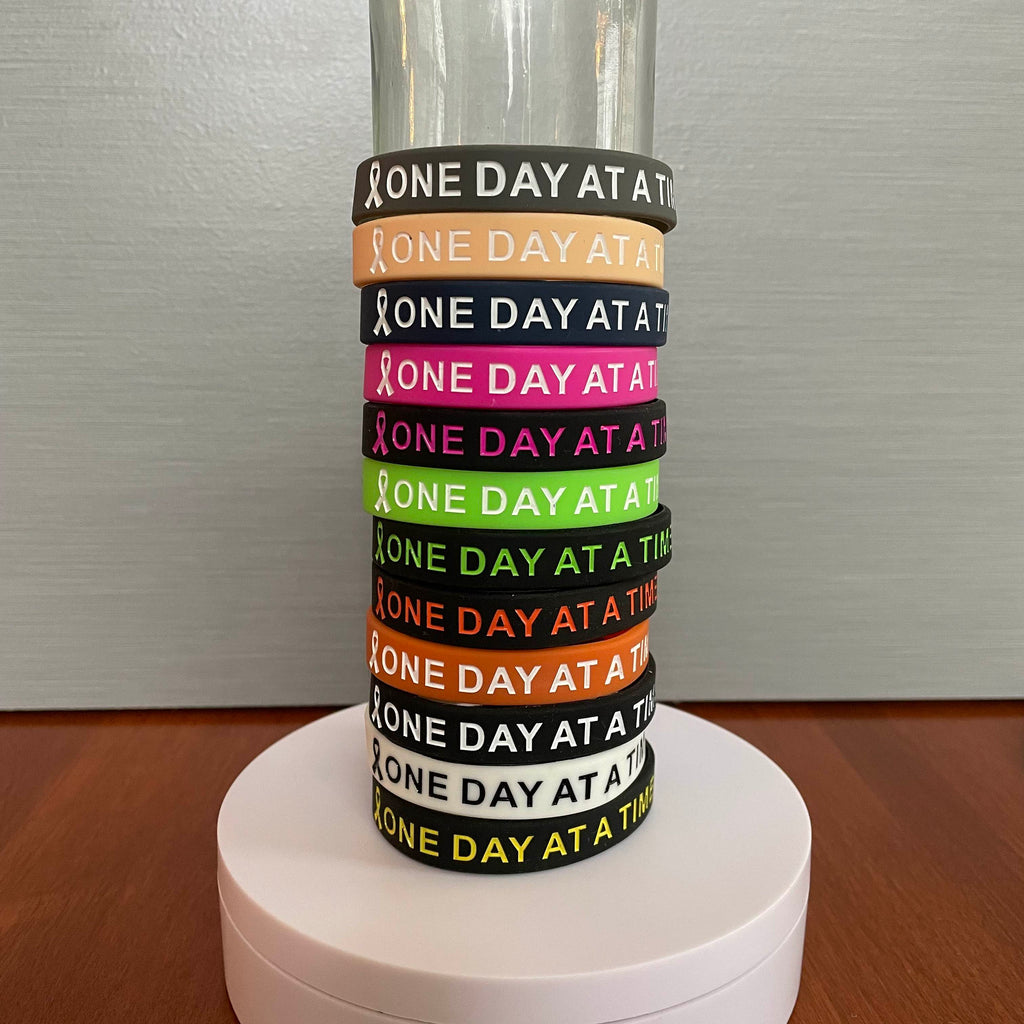 One Day At A Time Silicone Wristband
