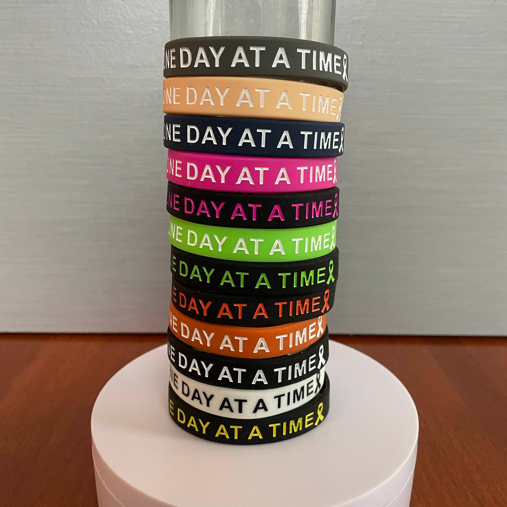 One Day At A Time Silicone Wristband