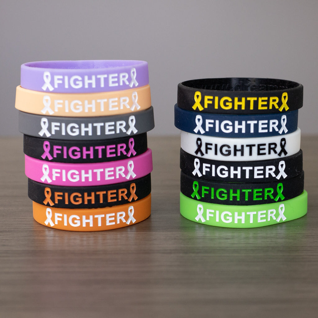 Fighter Wristband - Chemo Gift, Cancer Fighter, Cancer Warrior