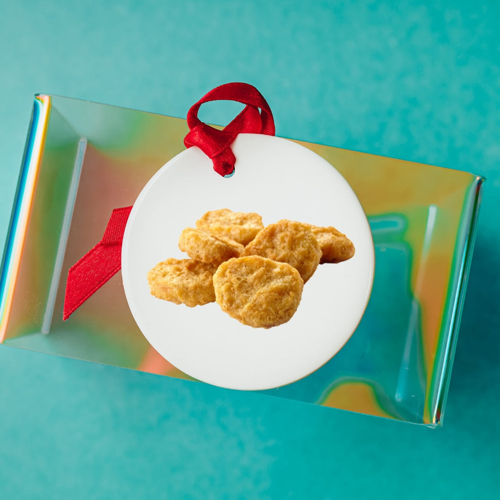 Chicken Nuggets Ceramic Christmas Ornament - Festive Holiday Decor - Dream Maker Pins