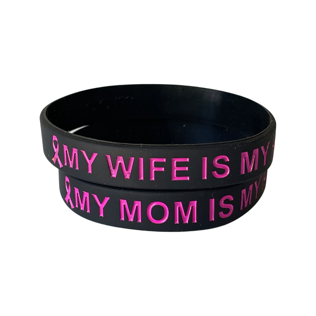 Black and Pink - My Loved One is My Hero - honor wristband - Dream Maker Pins