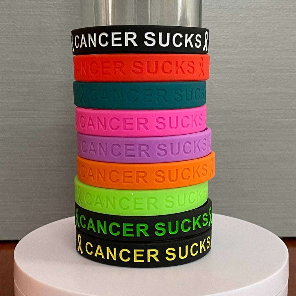 Cancer Sucks Silicone Wristband - Dream Maker Pins
