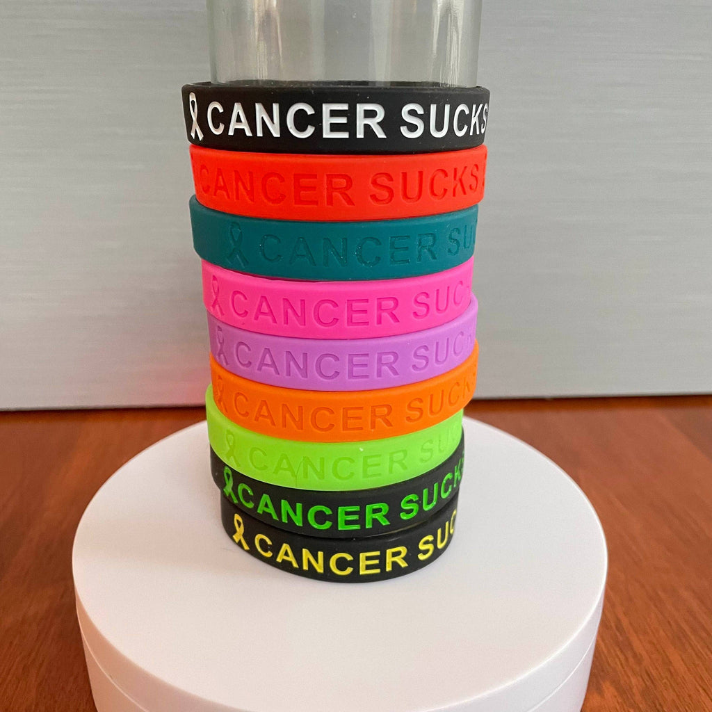 Cancer Sucks Silicone Wristband - Dream Maker Pins