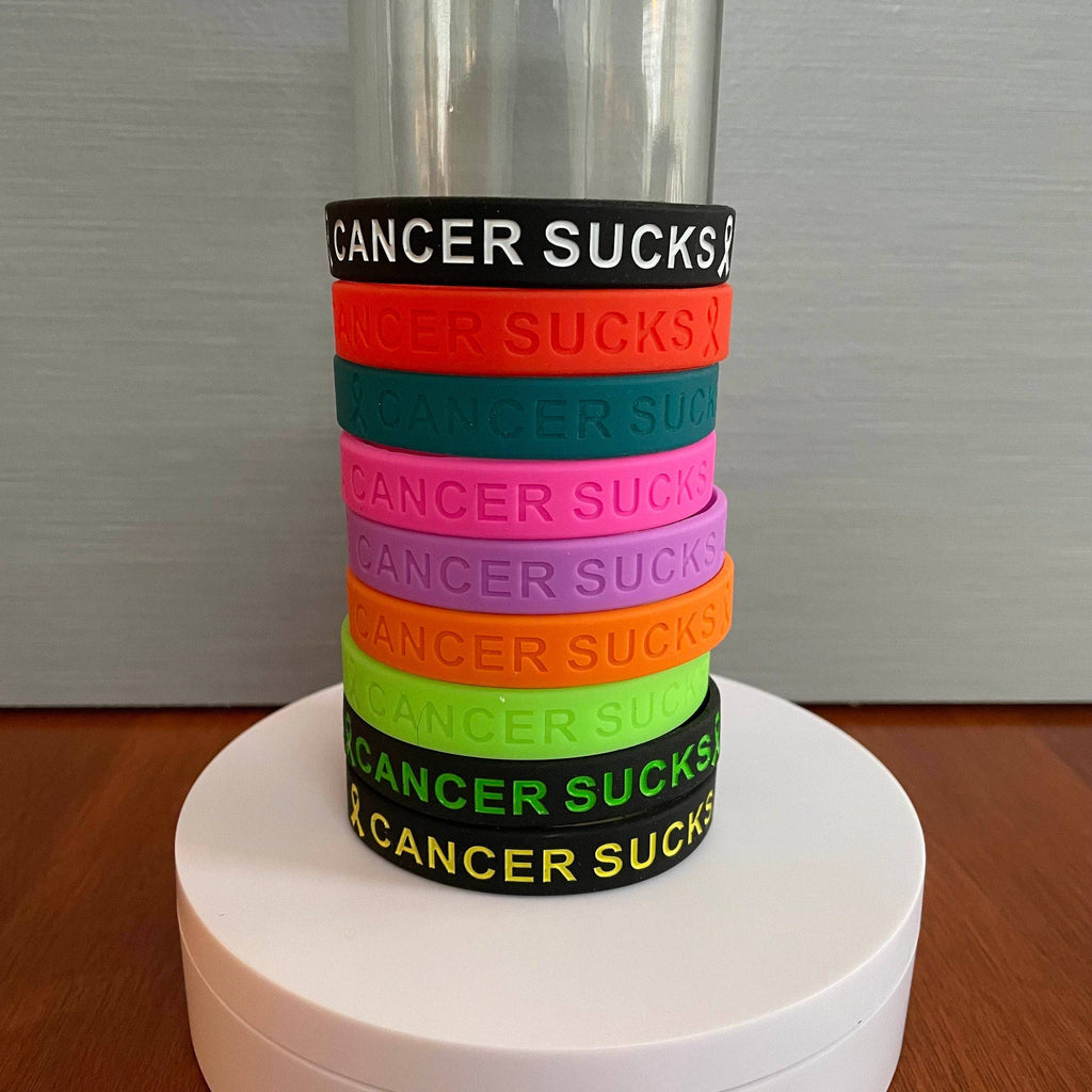 Cancer Sucks Silicone Wristband - Dream Maker Pins